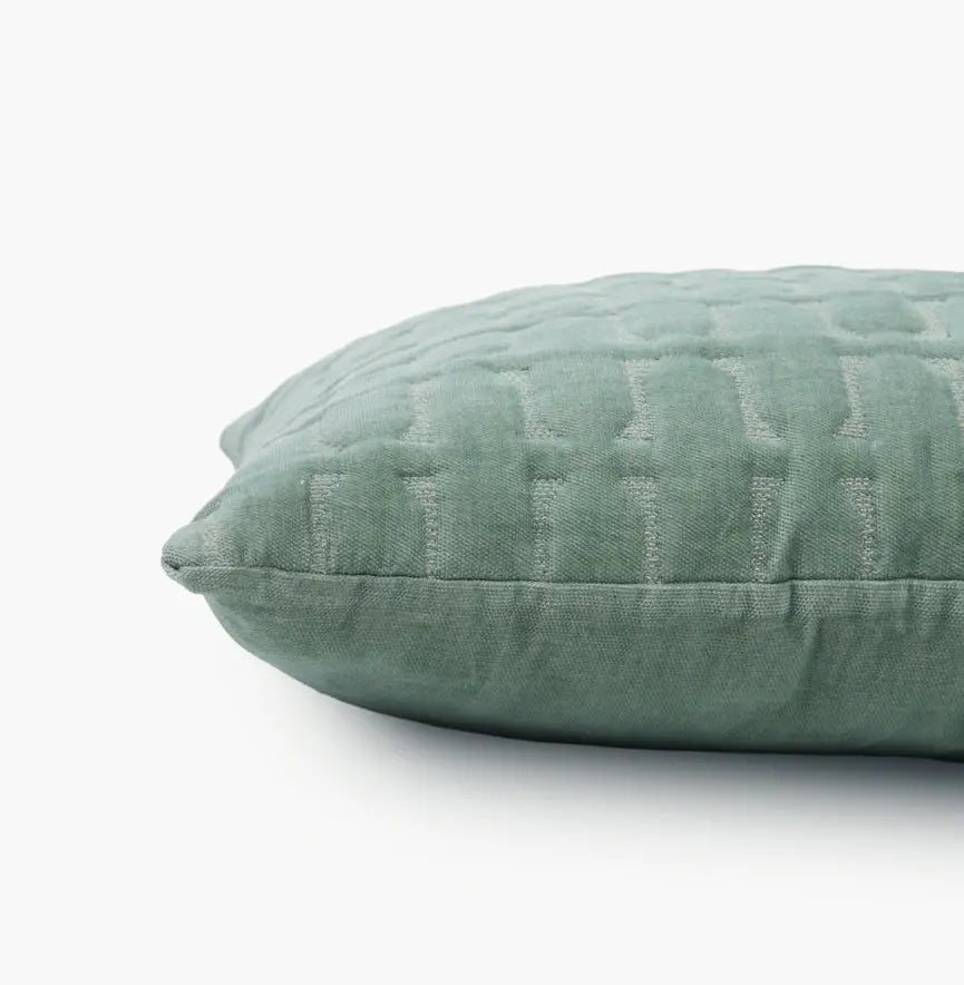 Twig Duck Egg Embroidered Velvet Cushion Cover SanctuaryLiving