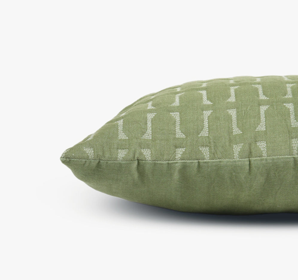 Twig Fern Embroidered Velvet Cushion Cover