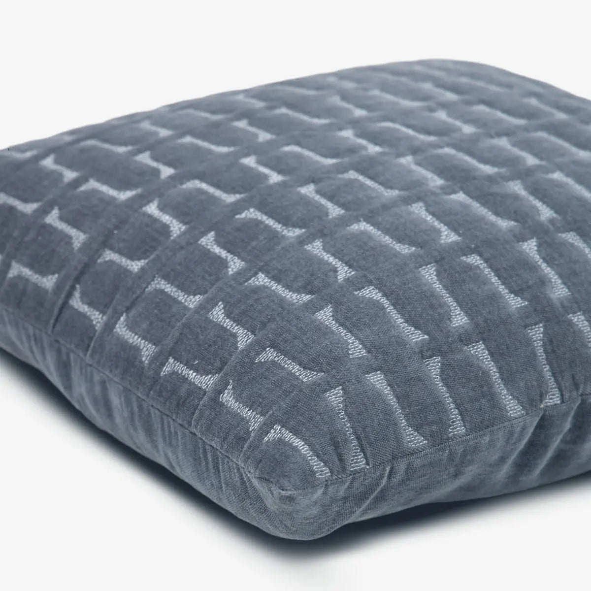 Twig Indigo Embroidered Velvet Cushion Cover SanctuaryLiving