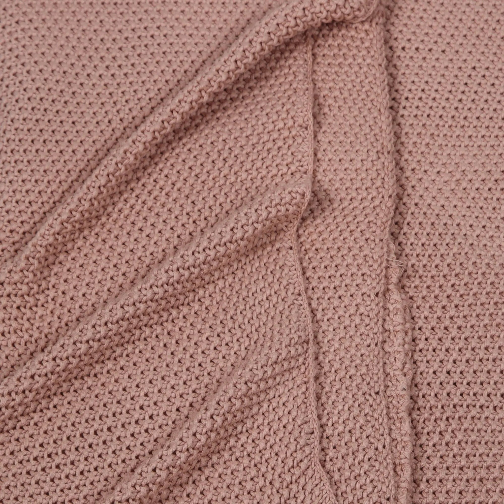 Soft Pink Moss Knit Throw SanctuaryLiving