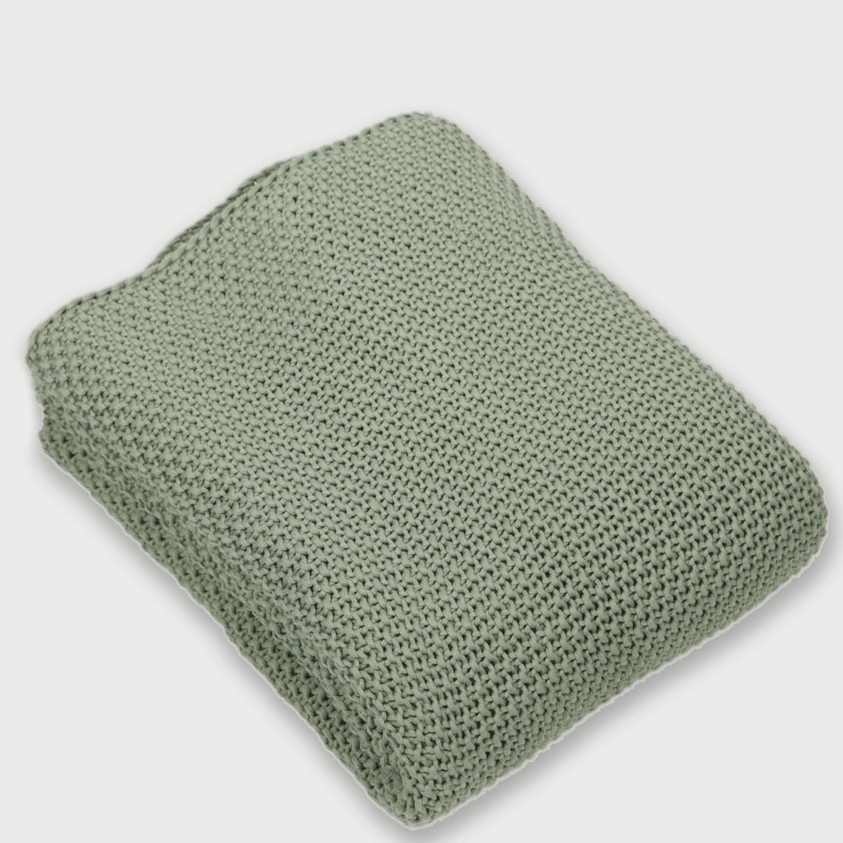 Sage Moss Knit Throw