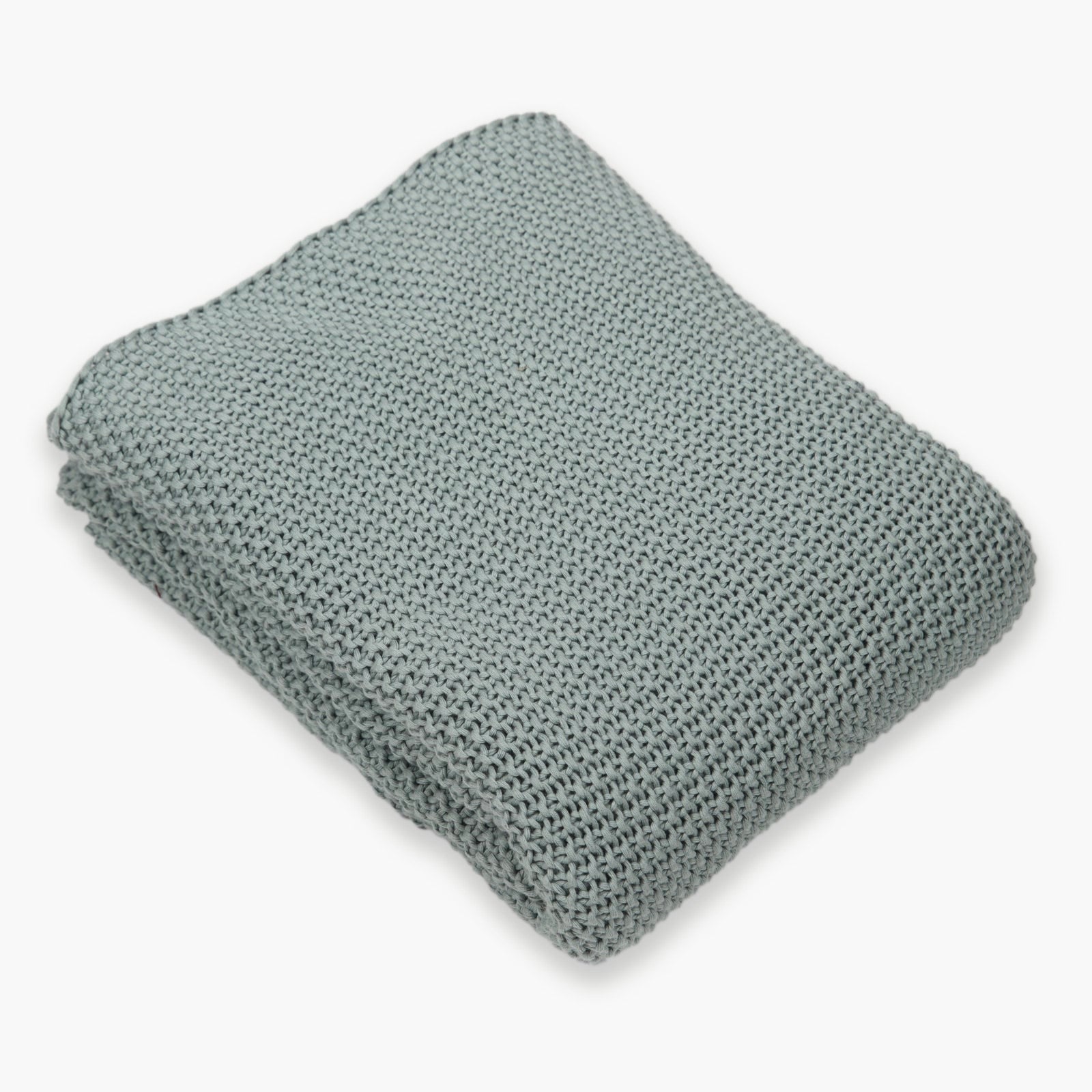 Duck Egg Moss Knit Throw