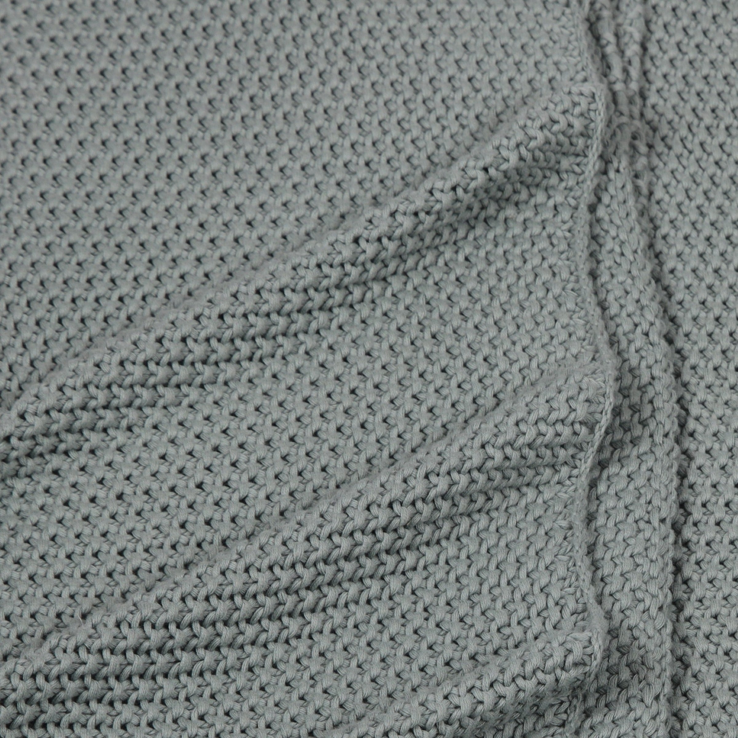 Duck Egg Moss Knit Throw