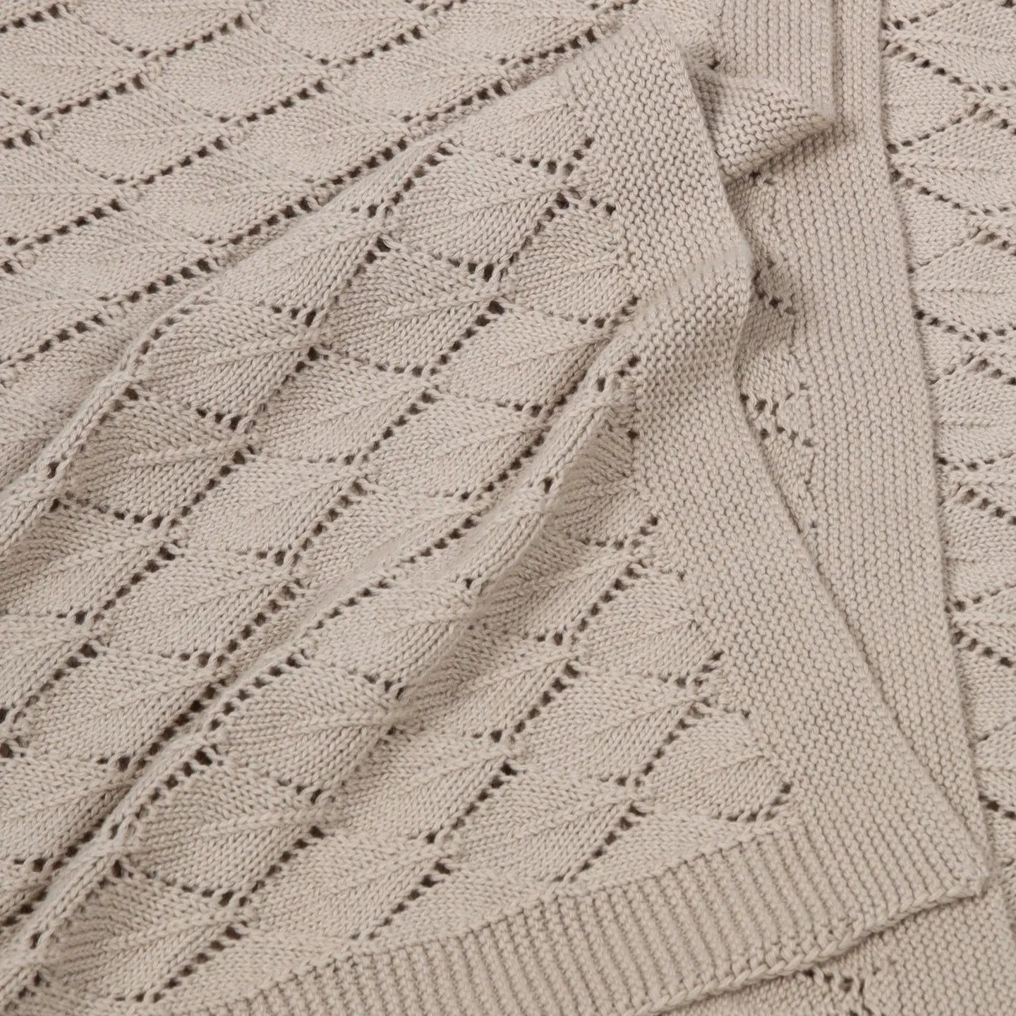 Hygge Sand Knitted Throw SanctuaryLiving
