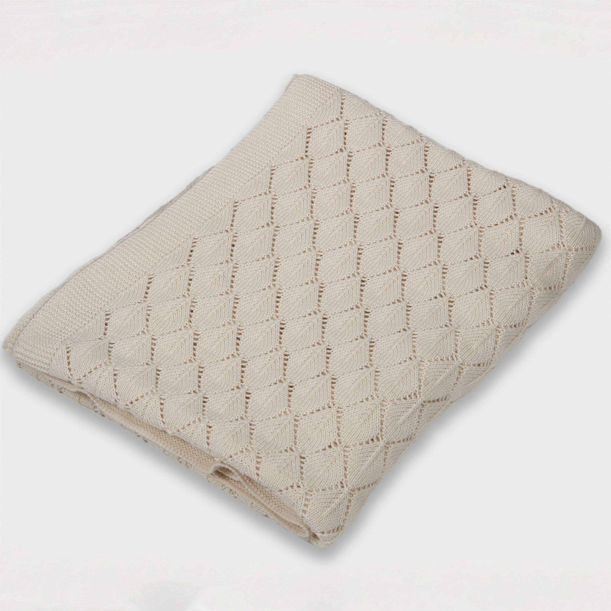 Hygge Ivory Knitted Blanket