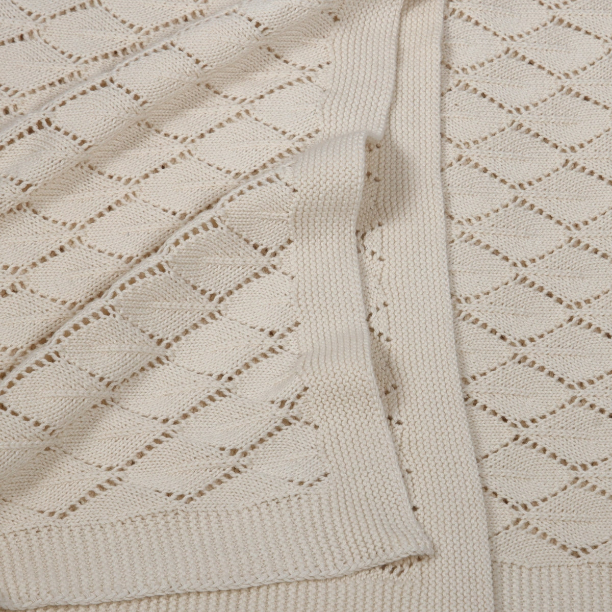 Hygge Ivory Knitted Blanket