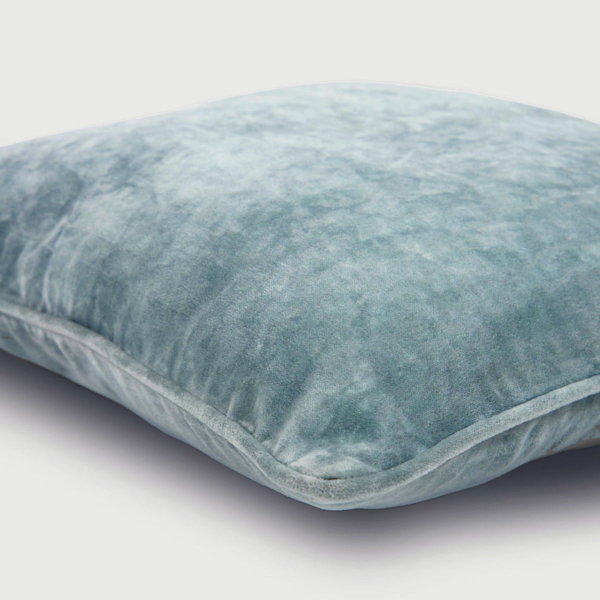 Soft Blue Velvet Euro Sham