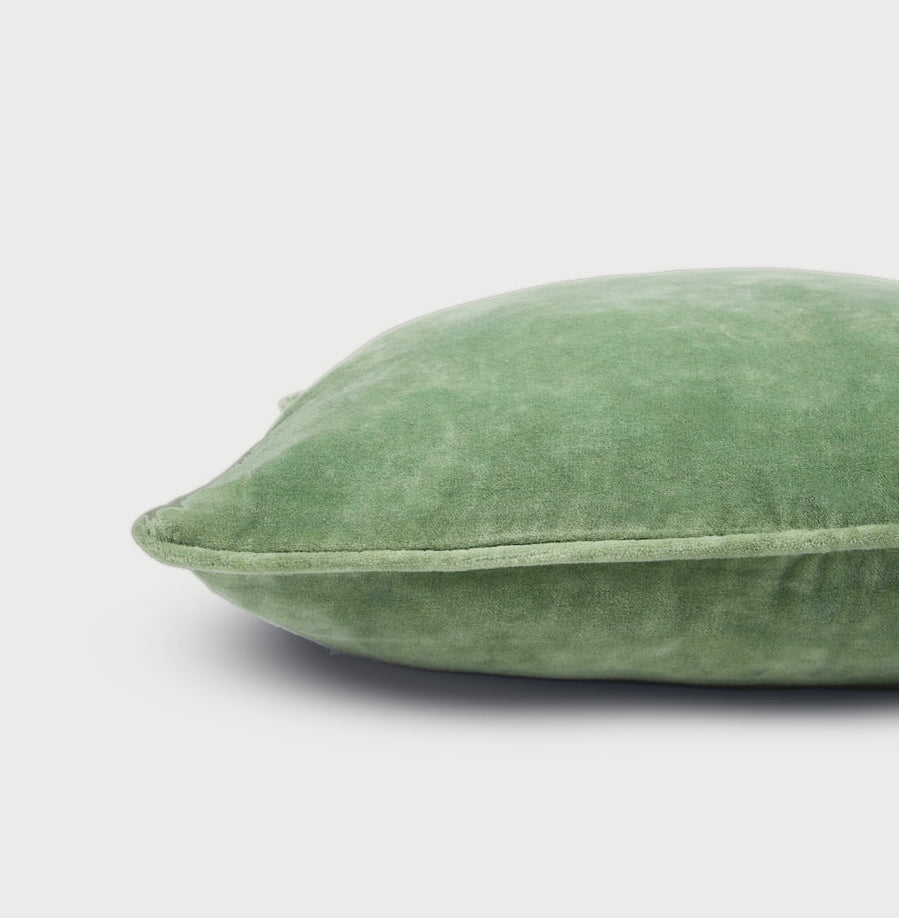 Celadon Green Velvet Euro Sham