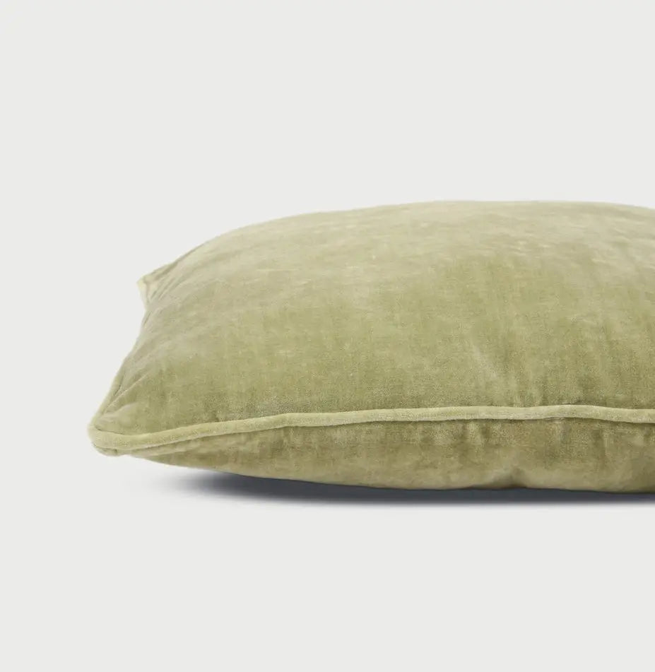 Moss Green Velvet Cushion Cover SanctuaryLiving