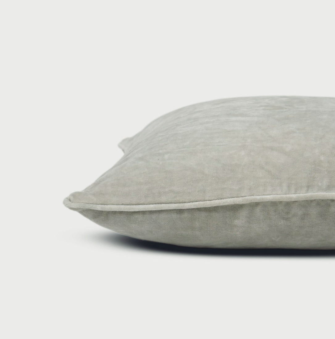 Dove Grey Velvet Euro Sham