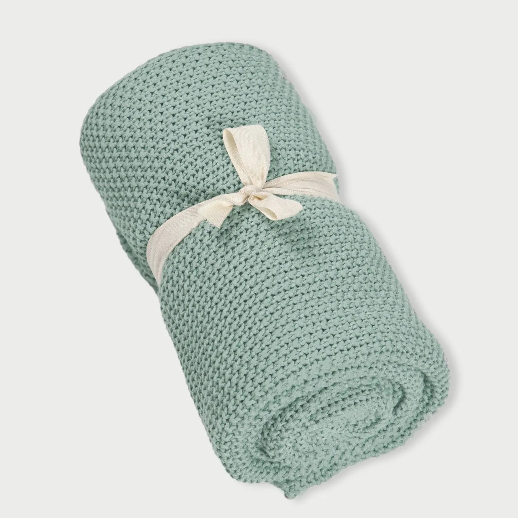 Duck Egg Moss Knit Throw SanctuaryLiving