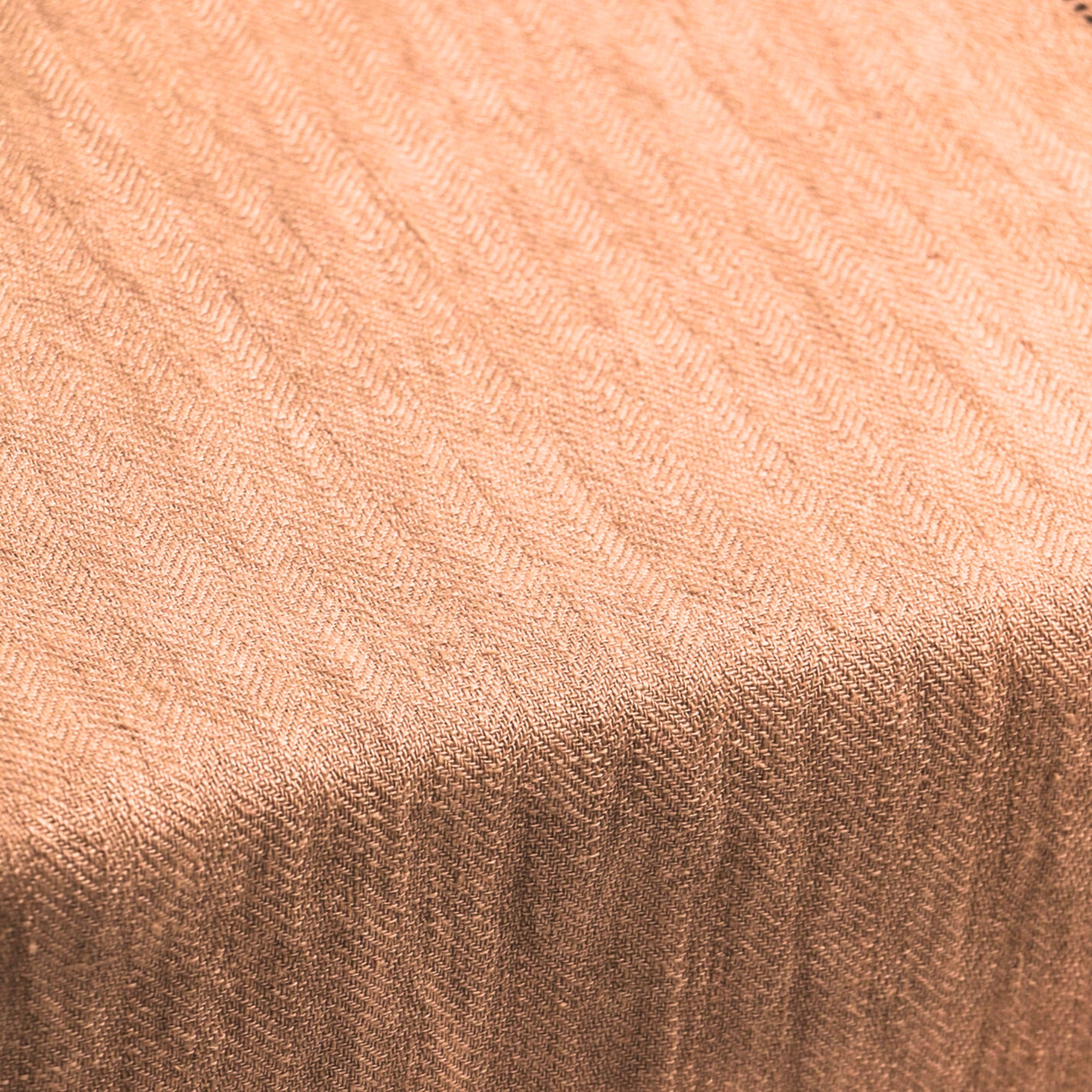 Spice Herringbone Linen Table Runner