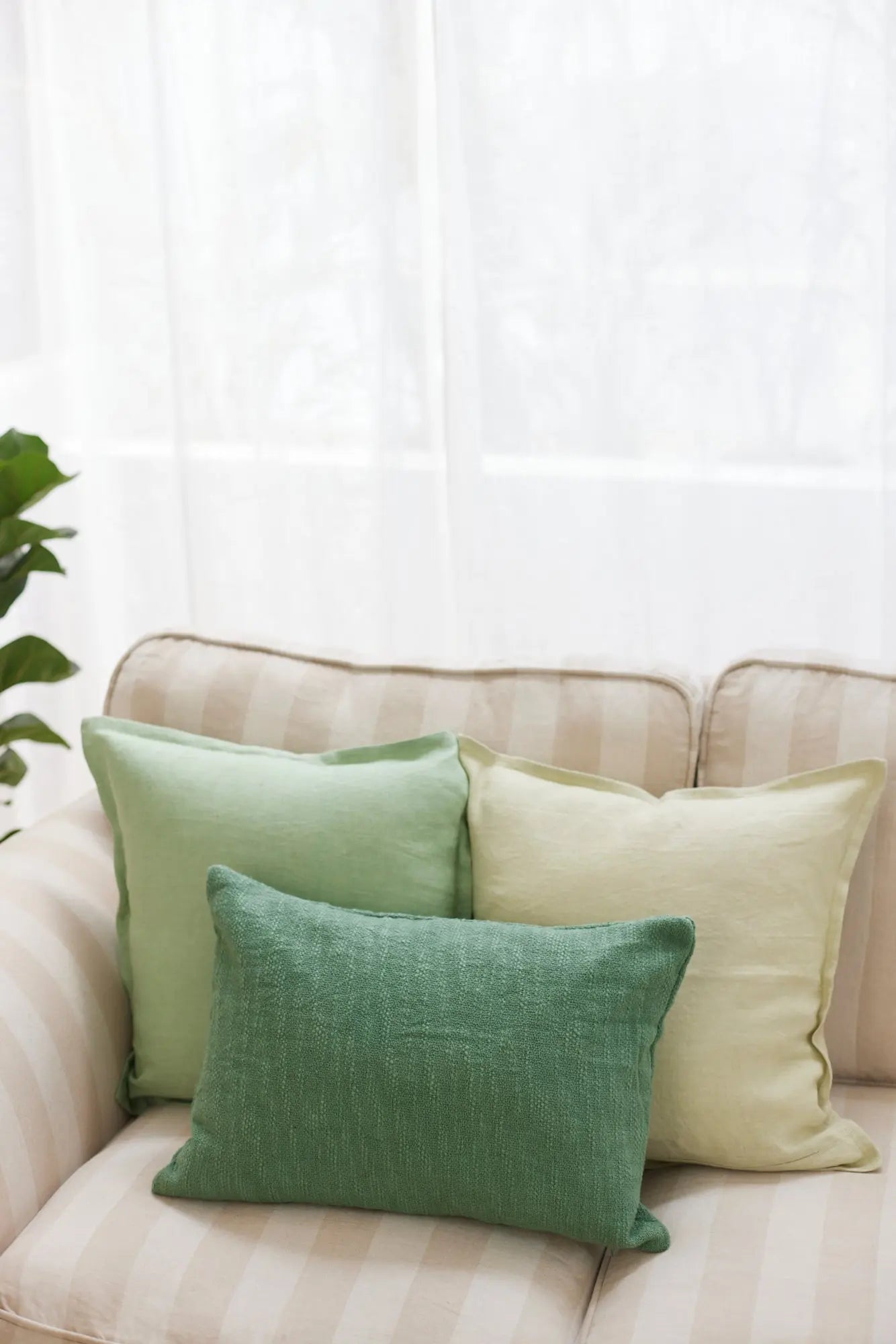 Olive Linen Cushion Cover SanctuaryLiving