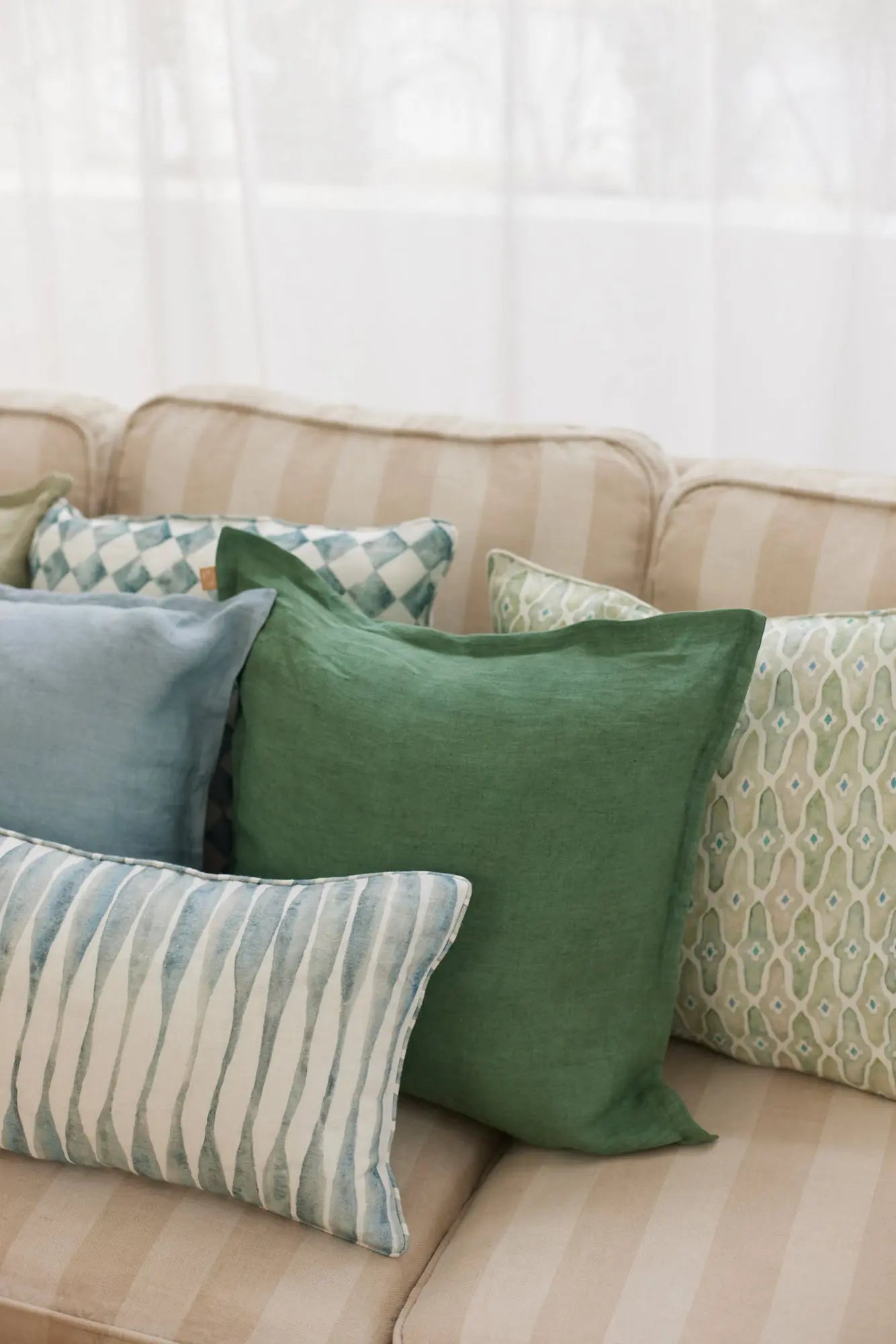 Eucalyptus Linen Cushion Cover SanctuaryLiving