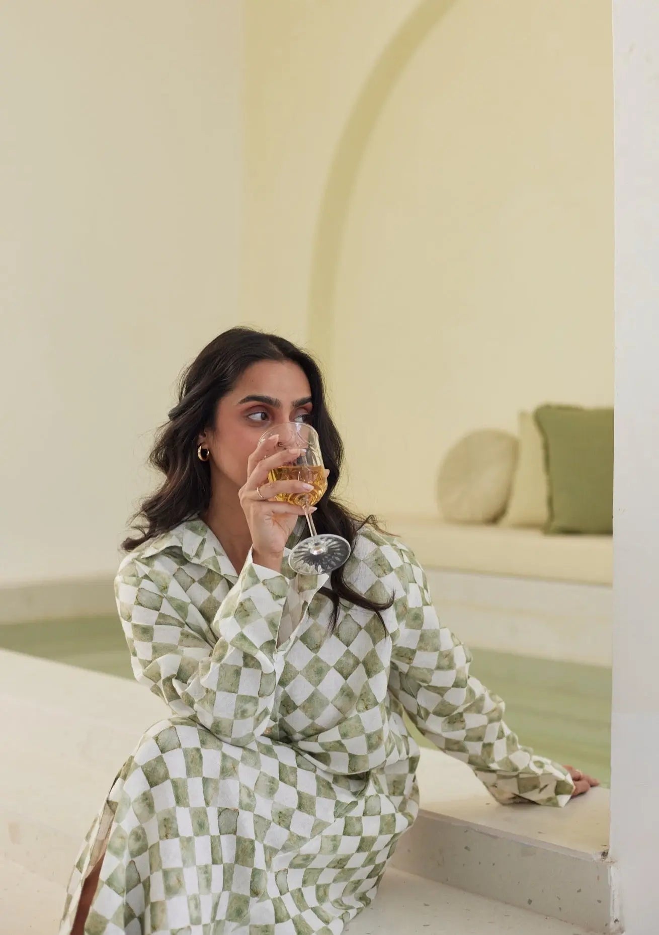 Magnolia Check Green Shirt Dress SanctuaryLiving