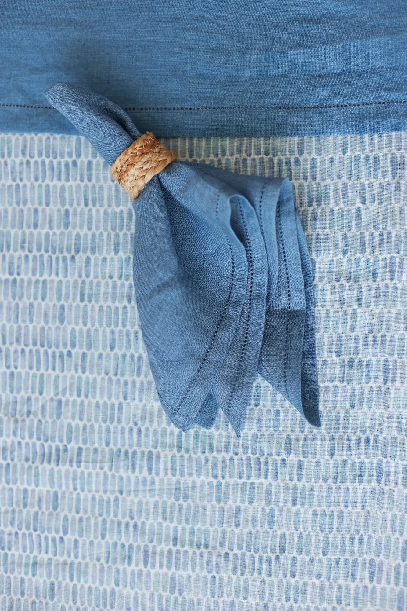Azure Linen Table Napkins-Set of 2