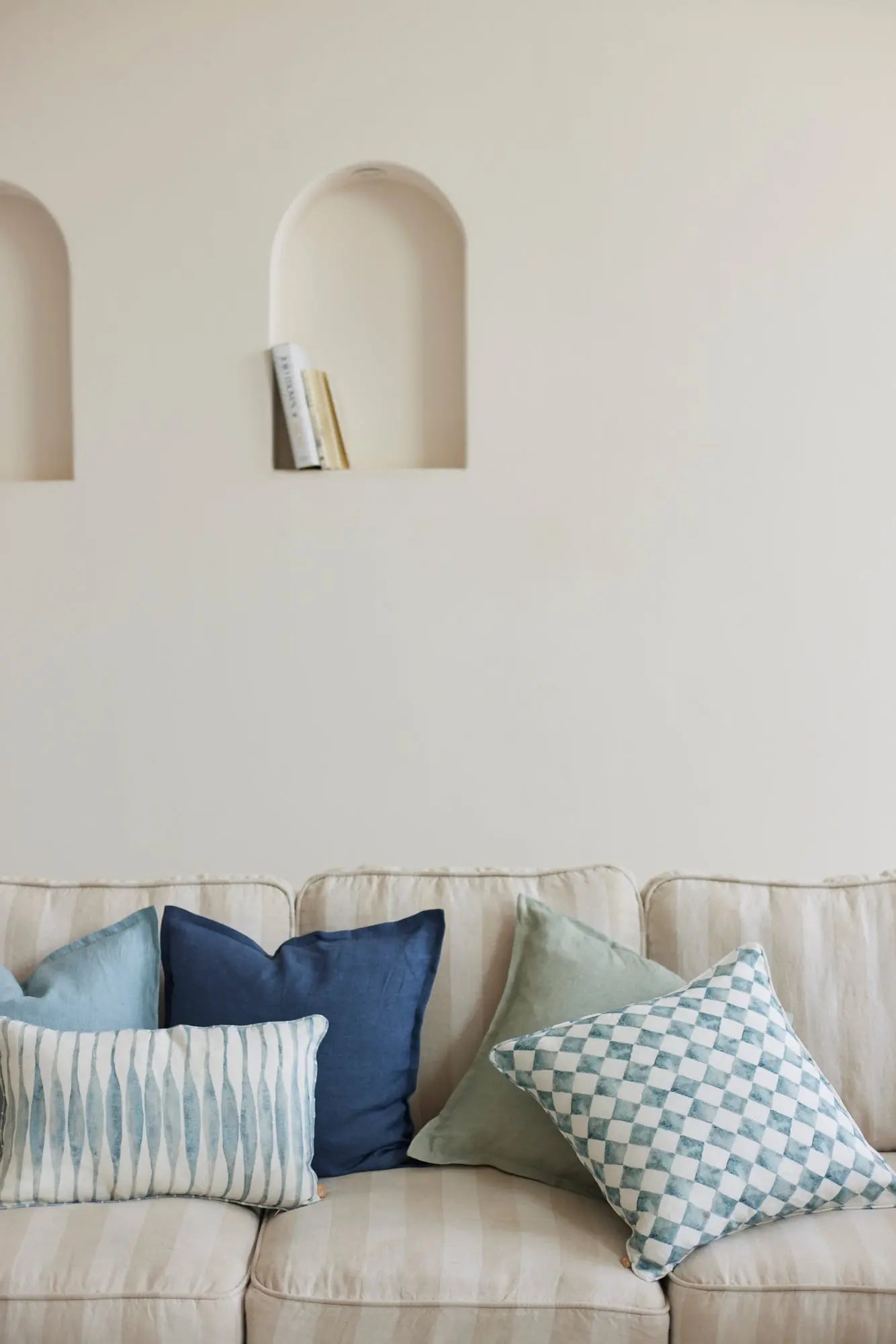 Indigo Linen Cushion Cover SanctuaryLiving