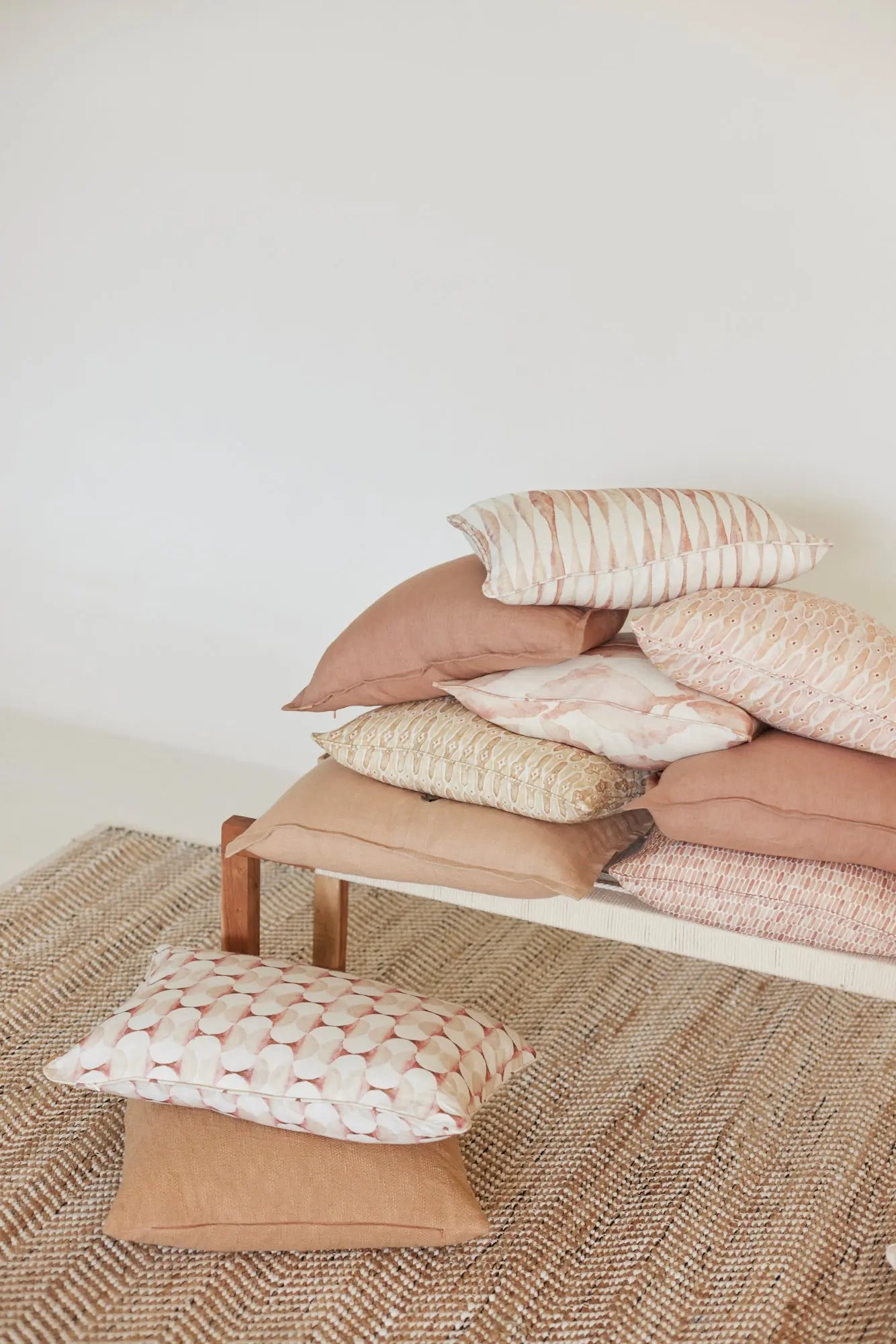 Cove Blush Linen Cushion Cover SanctuaryLiving