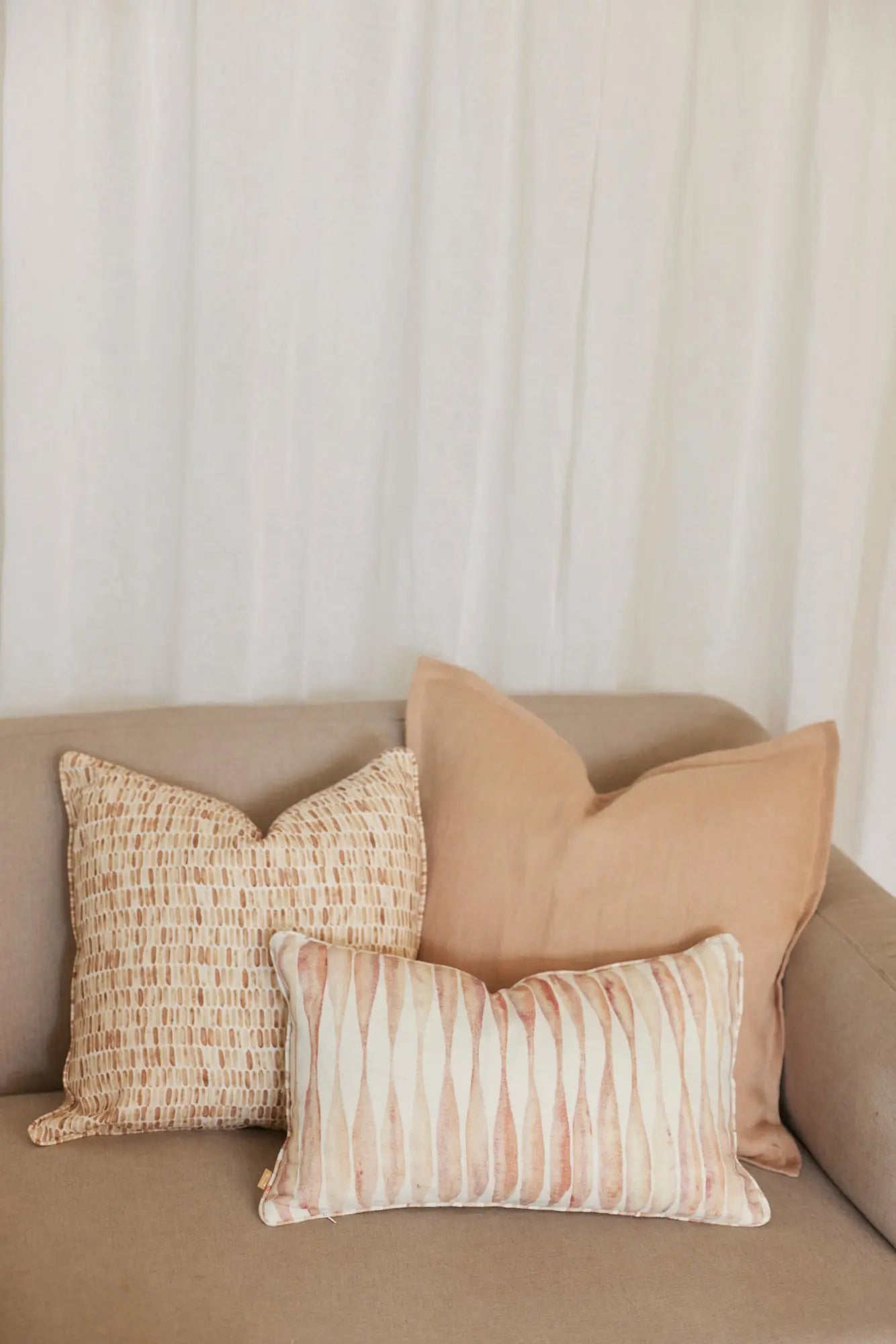 Speckle Brown Linen Cushion Cover SanctuaryLiving