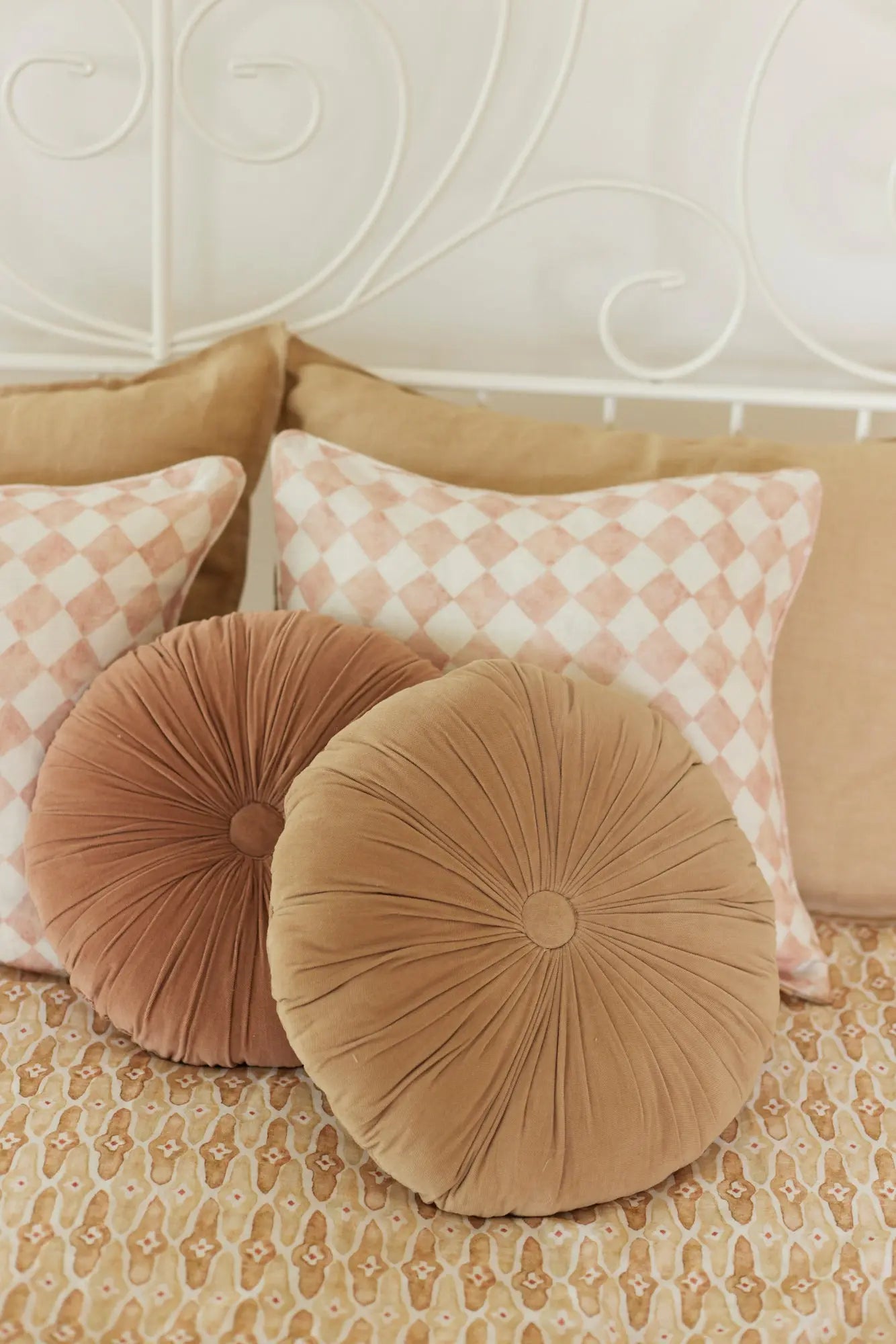 Cuddle Spice Velvet Round Cushion SanctuaryLiving