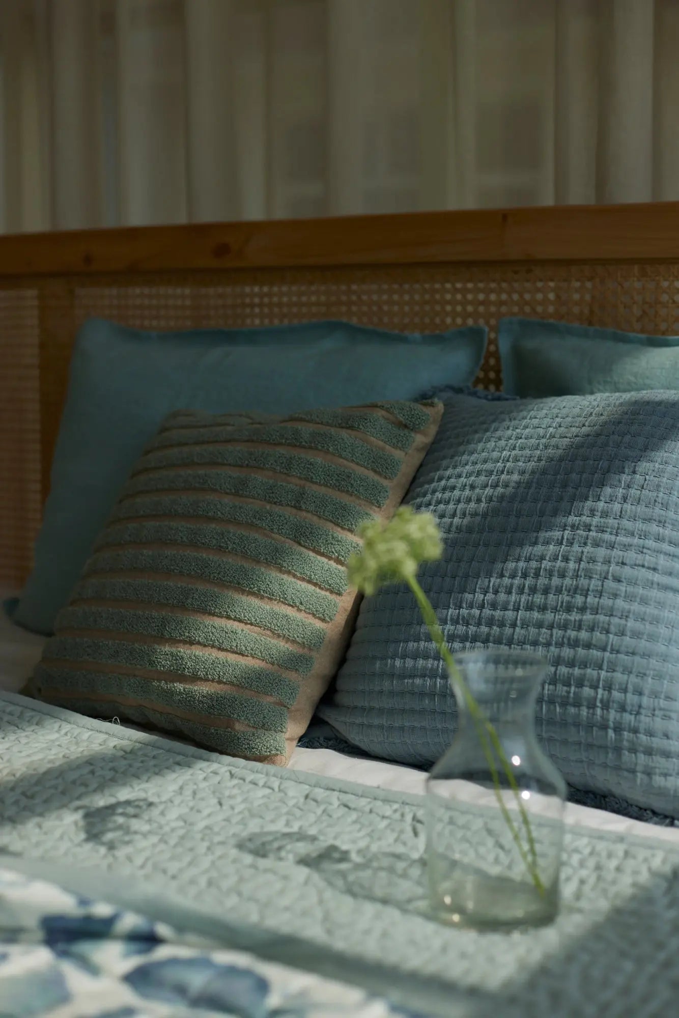 Venetian Blue Linen Euro Sham SanctuaryLiving