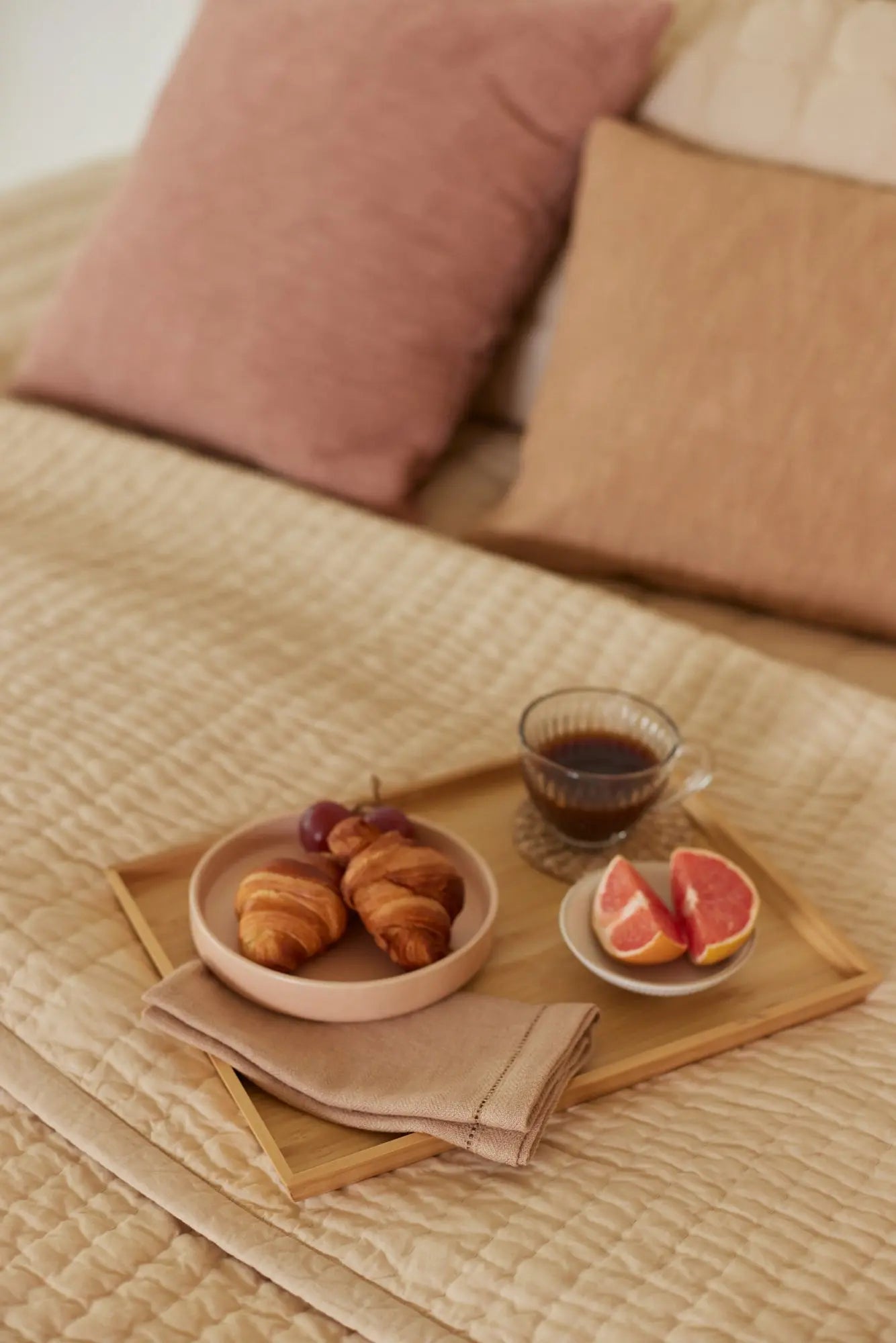 Cotton Slub Rose Cushion Cover SanctuaryLiving