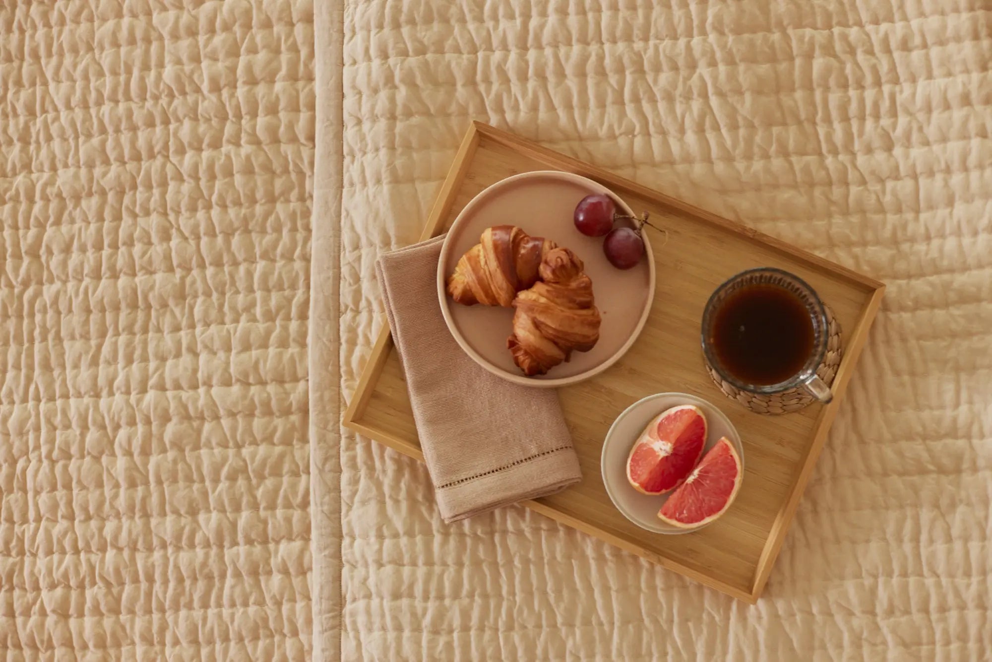 Hand Kantha Blush Pillow Cover SanctuaryLiving