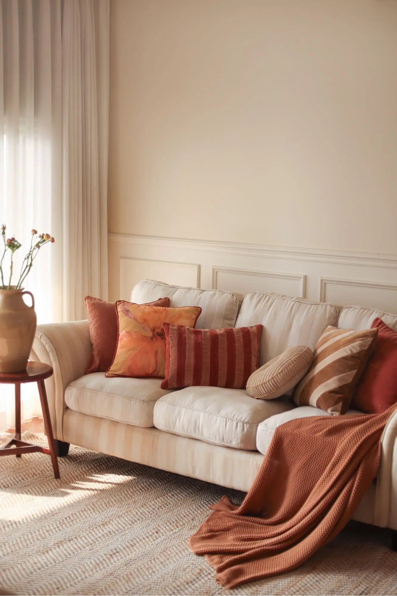 Bloom Ochre Velvet Cushion Cover SanctuaryLiving