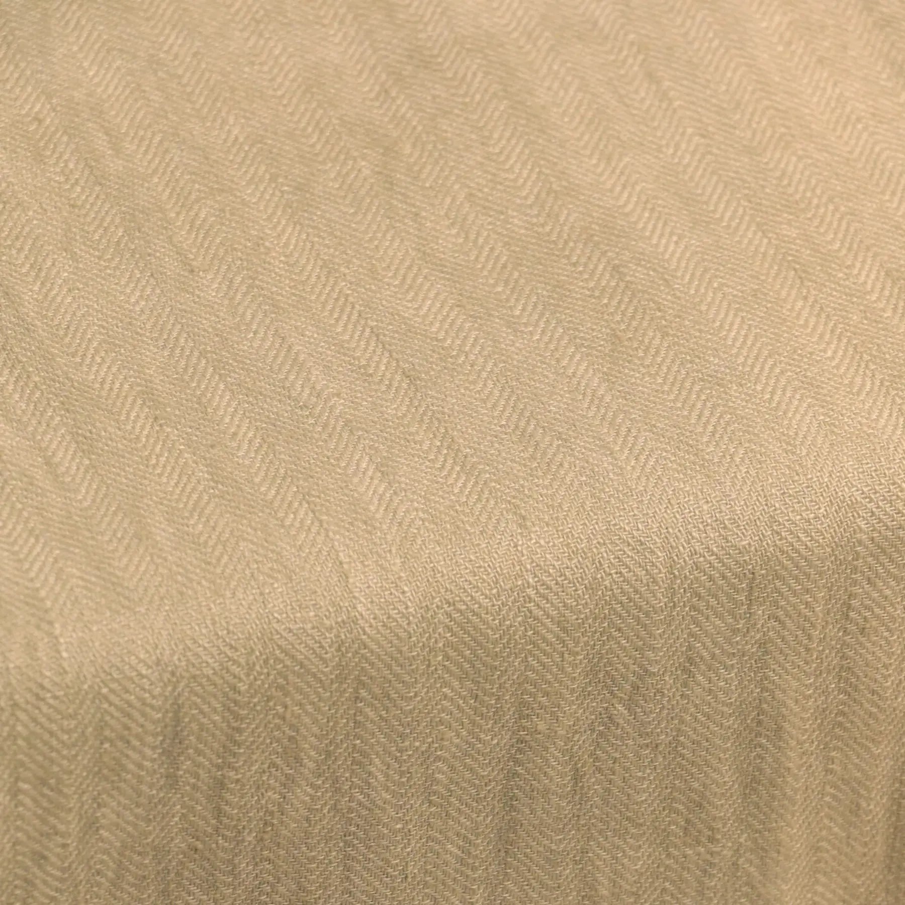 Sand Herringbone Linen Table Cover SanctuaryLiving