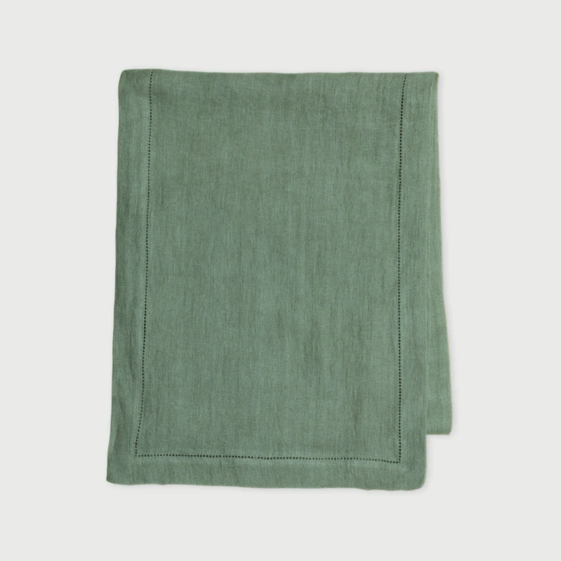 Eucalyptus Herringbone Linen Table Runner