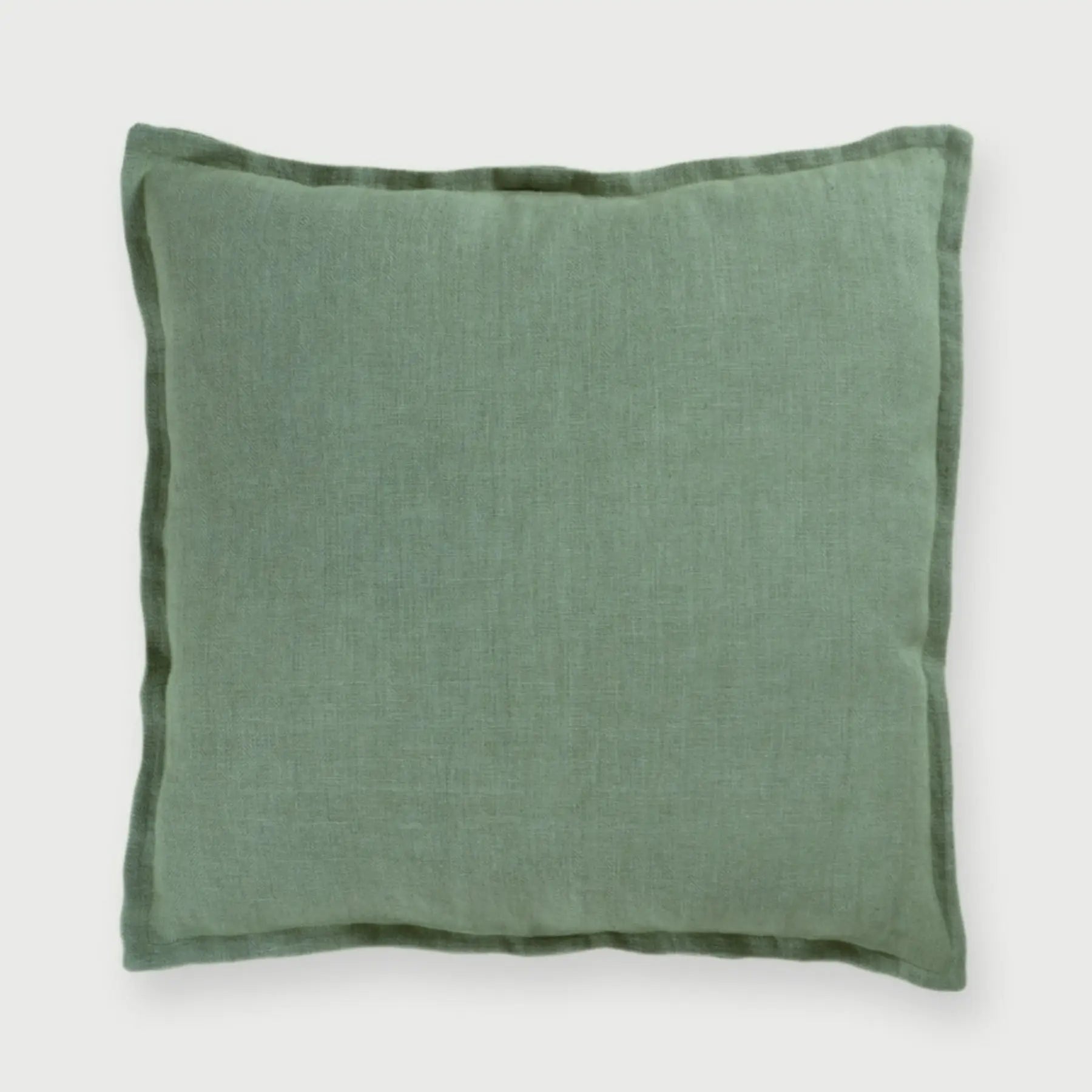 Eucalyptus Herringbone Linen Cushion Cover SanctuaryLiving