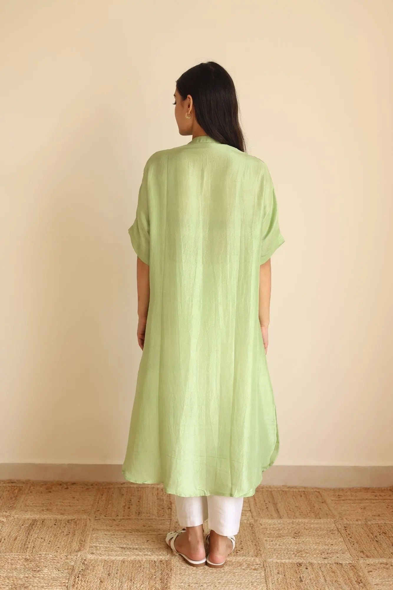 Luna Silk Mint Kurta SanctuaryLiving
