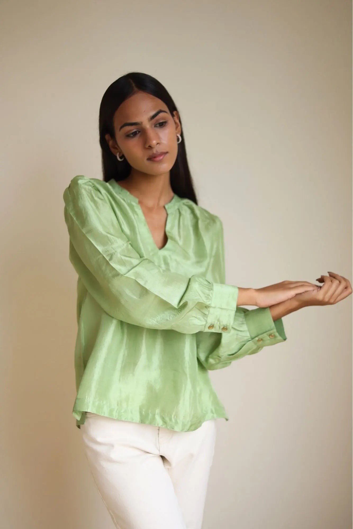 Freya Silk Mint Top SanctuaryLiving