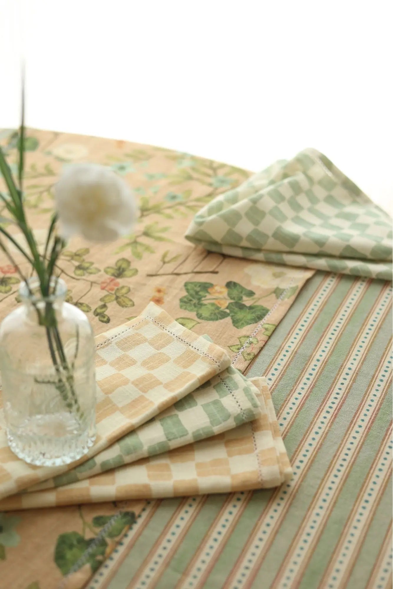 Valley Peach Linen Table Runner SanctuaryLiving