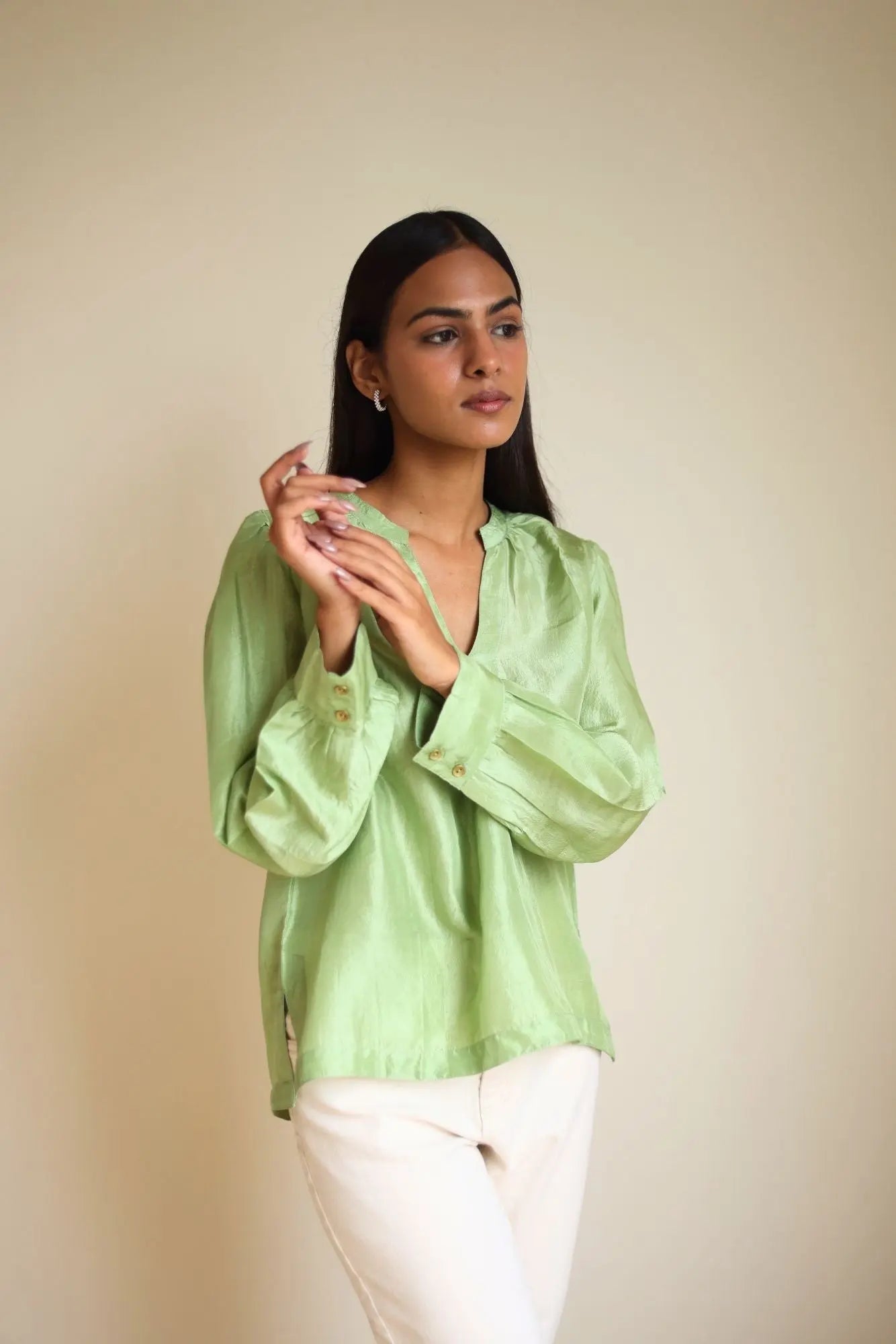 Freya Silk Mint Top SanctuaryLiving