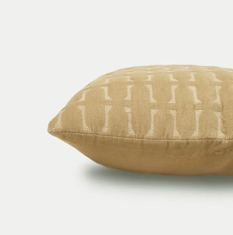 Twig Sand Embroidered Velvet Cushion Cover SanctuaryLiving