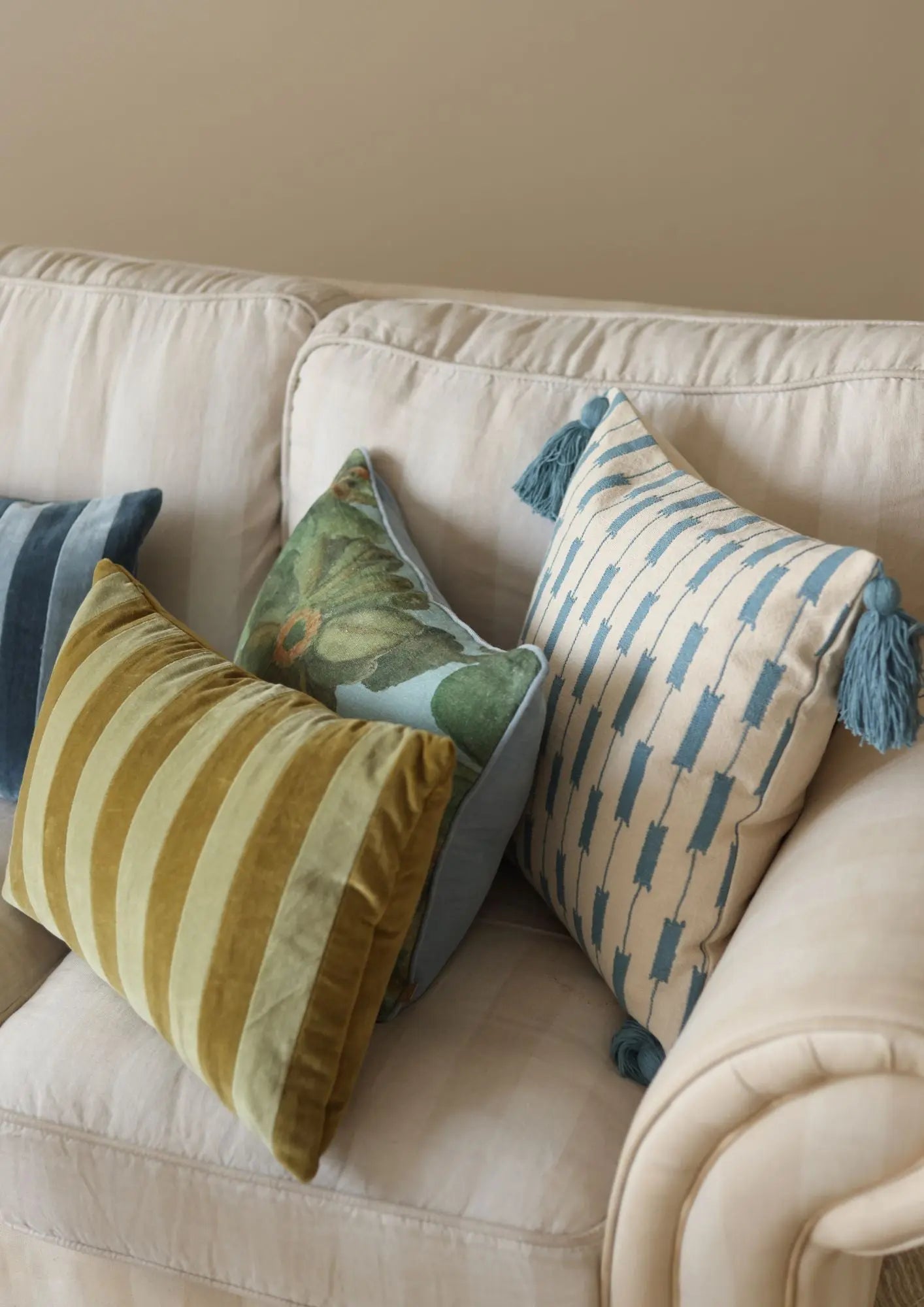 Wildflower Eucalyptus Linen Oblong Cushion Cover SanctuaryLiving