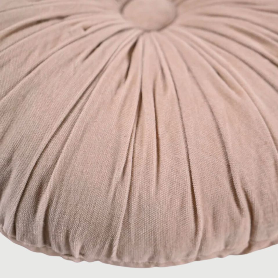 Cuddle Baby Pink Velvet  Round Cushion