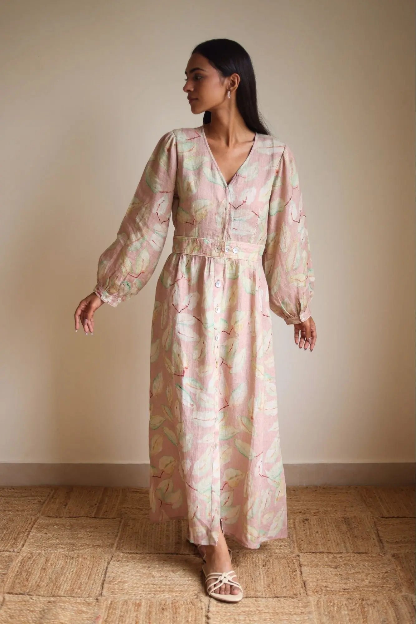 Elina Linen Blush Dress SanctuaryLiving