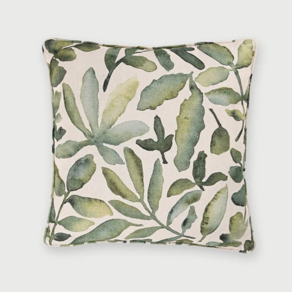 Flora Ivory Linen Cushion Cover-Ivory