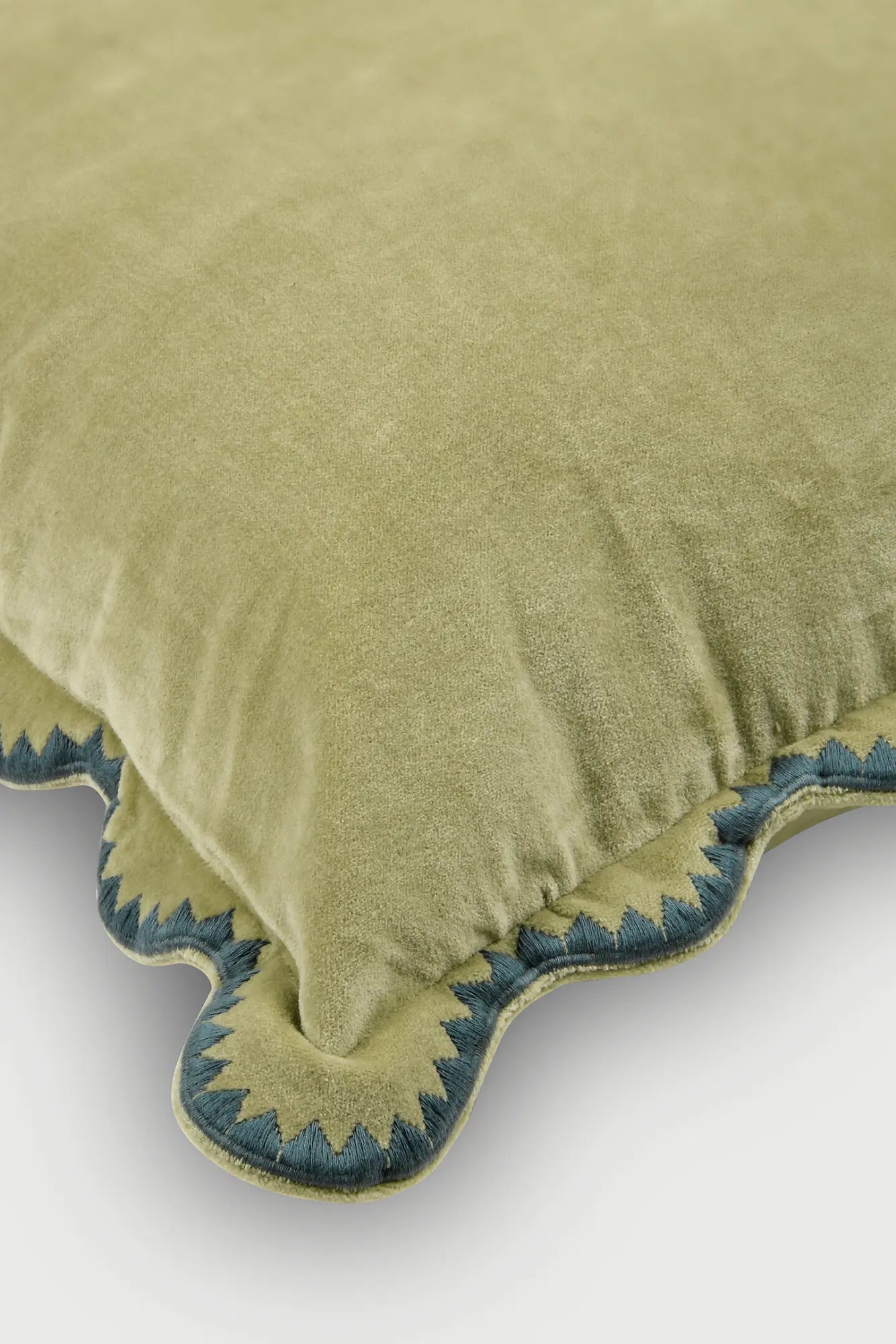 Mirage Scallop Moss Green Cushion Cover SanctuaryLiving