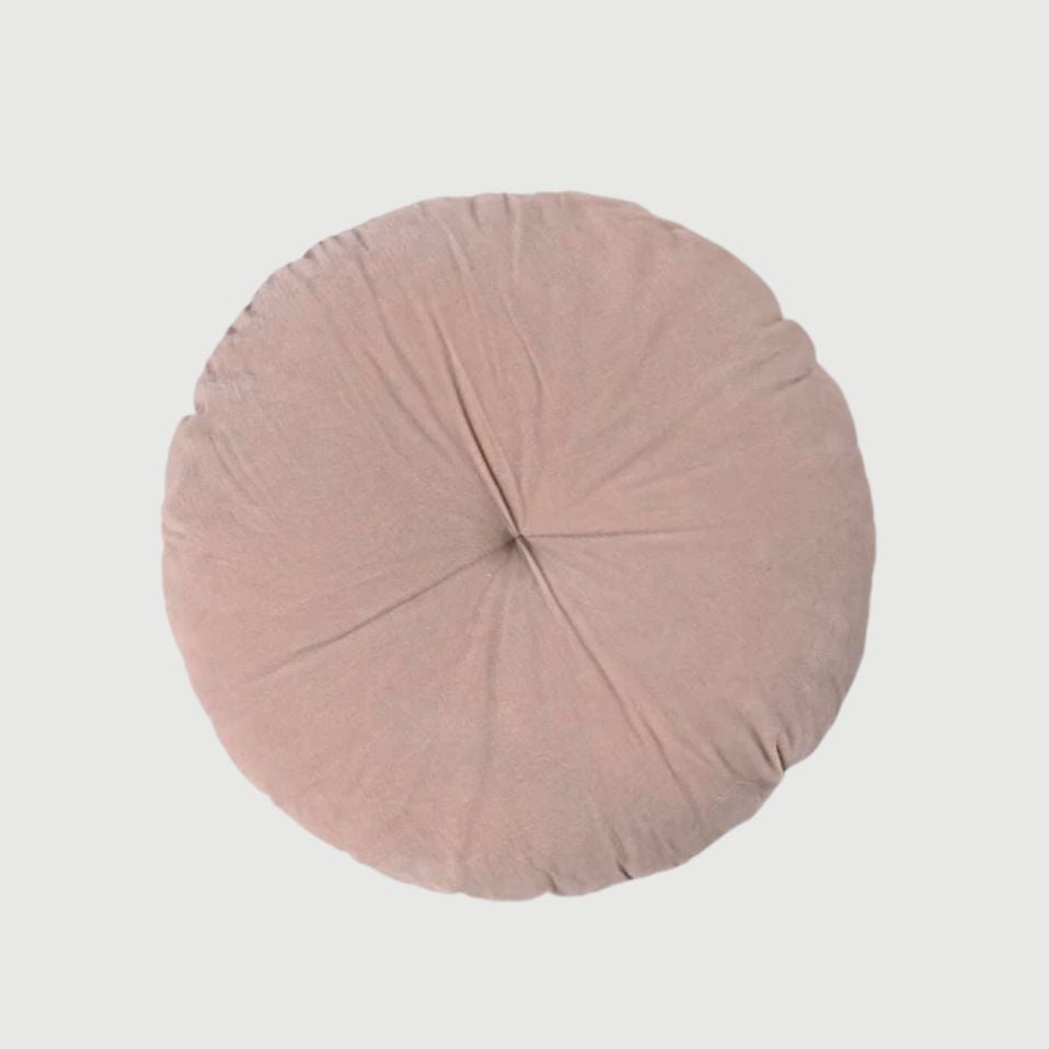 Cuddle Baby Pink Velvet Round Cushion