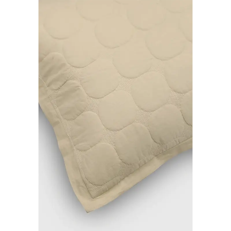Zen Beige Cotton Quilted Bedding Set