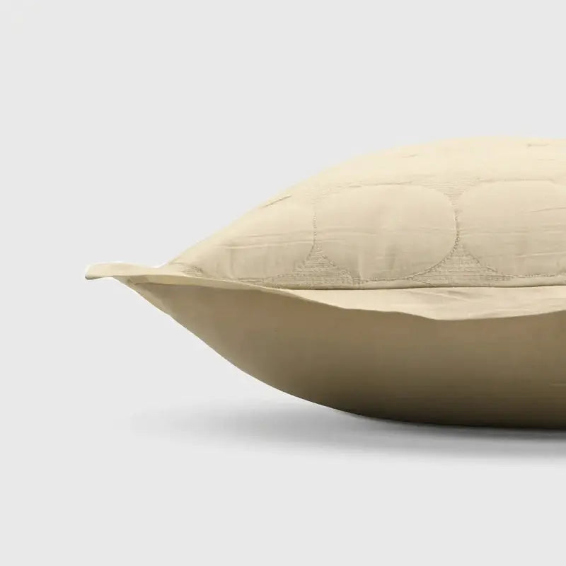 Zen Beige Cotton Quilted Bedding Set