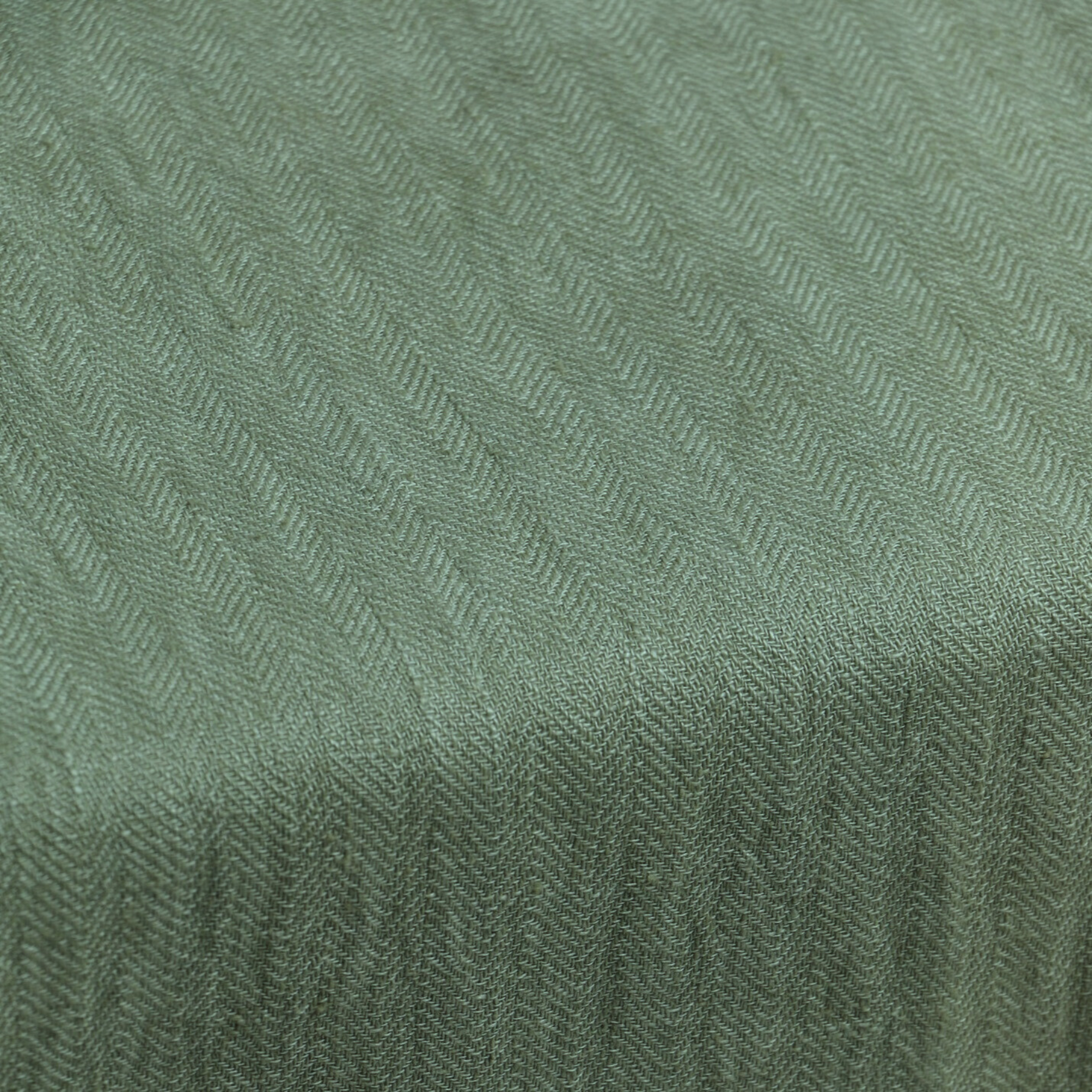 Eucalyptus Herringbone Linen Table Runner