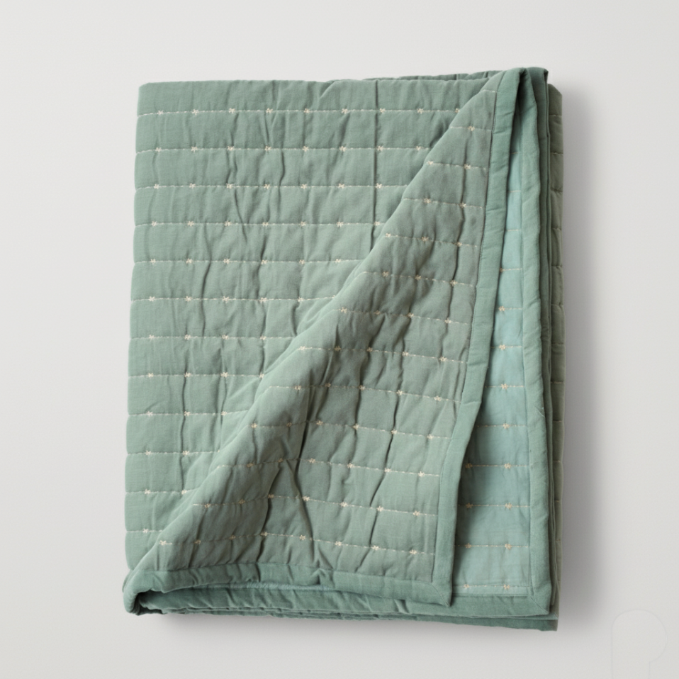 Sitara Duck Egg Cotton Quilt