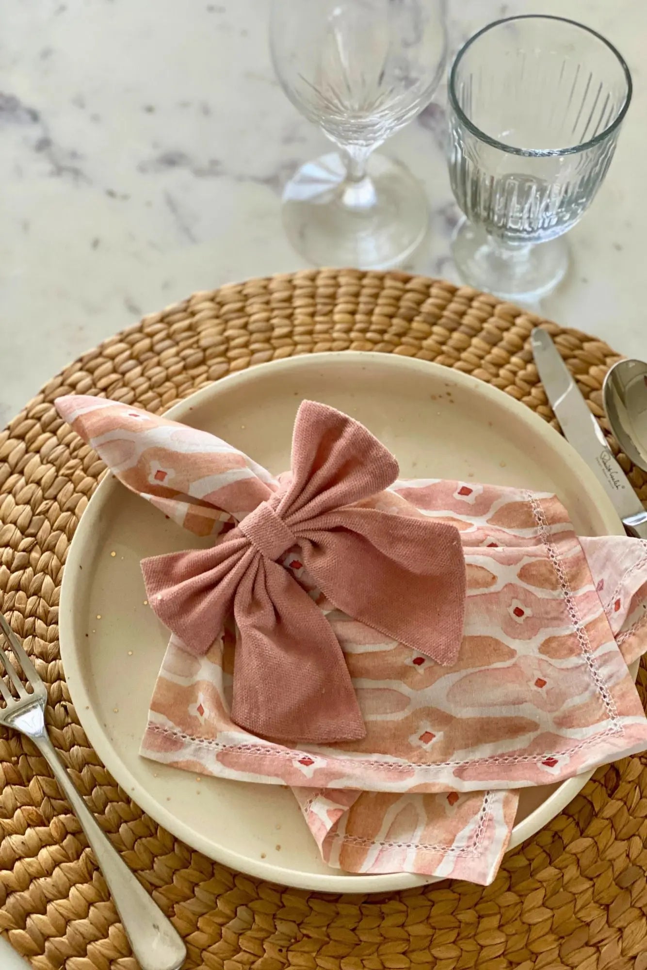 Mosaic Blush Gift Box-Napkins & Napkin Rings SanctuaryLiving