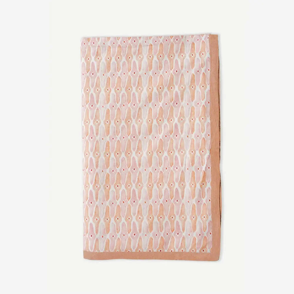 Mosaic Blush Linen Cotton Bedspread SanctuaryLiving