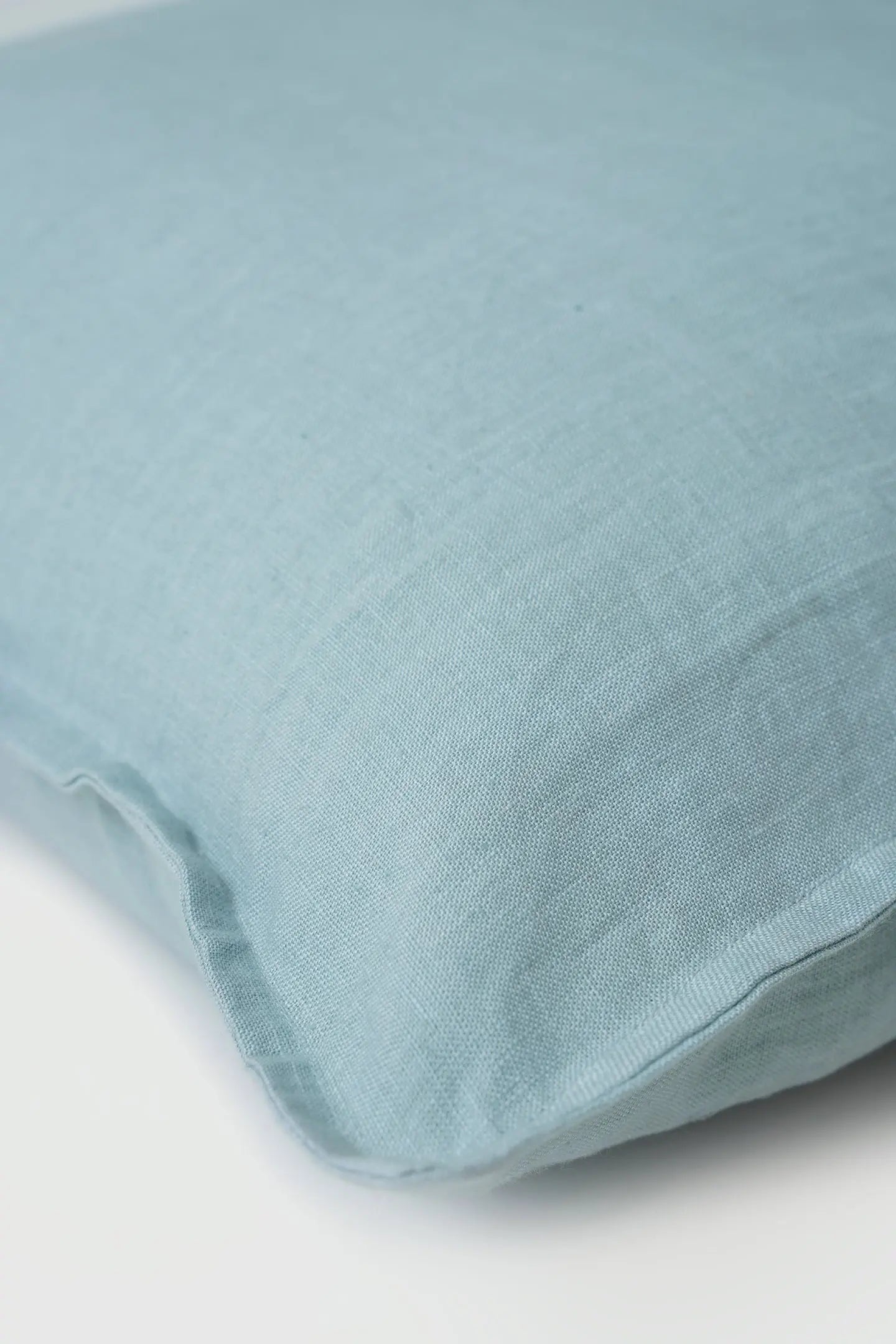 Powder Blue Linen Pillow Cover SanctuaryLiving