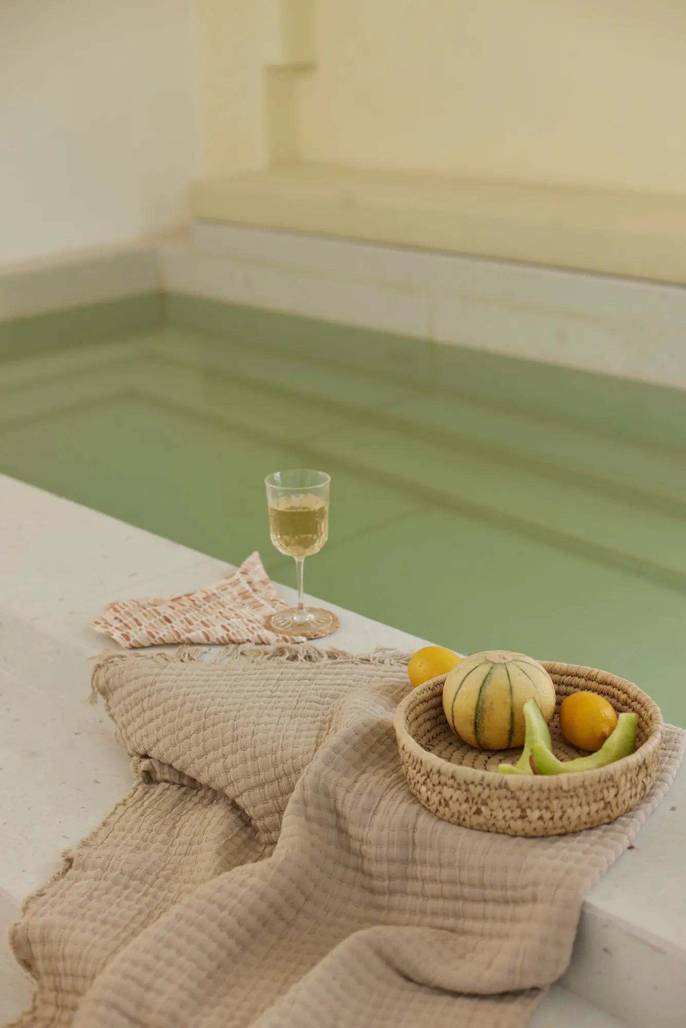 Trail Ivory Cotton Throw SanctuaryLiving